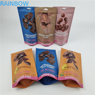 Top Quality Custom Logo Printed Advanced Laminating Stand Up Zipper Bags for Snack Bag Packaging