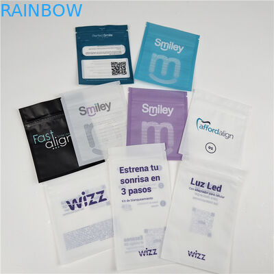 Wholesale Custom Printed Flat Pouch Mylar Packaging Teeth Aligner For Teeth Care with Zipper