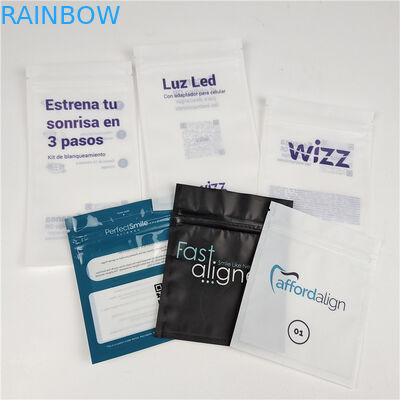 Wholesale Custom Printed Flat Pouch Mylar Packaging Teeth Aligner For Teeth Care with Zipper