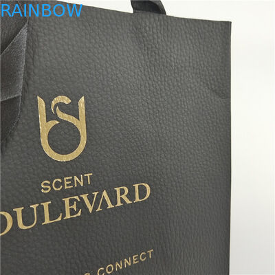 Promotional Suitable Price Square Bottom Customized Paper Bags With Drawstring For Gift / Garment / Shopping