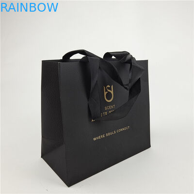 Promotional Suitable Price Square Bottom Customized Paper Bags With Drawstring For Gift / Garment / Shopping