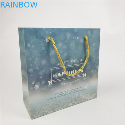 Best Selling Recyclable Environmental Friendly Logo Printed Shopping Paper Bag Packaging White 110 Gram Reusable