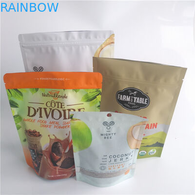 Resealable Stand Up Pouches Slim Tea Bag with Degassing Valve