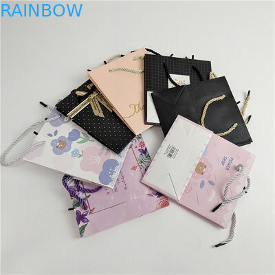 Newest Accepted Up to 10 Colors Available Custom Digital Printing Logo Printed Shopping Paper Bag Packaging