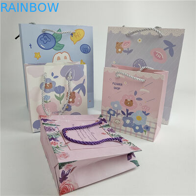 Newest Accepted Up to 10 Colors Available Custom Digital Printing Logo Printed Shopping Paper Bag Packaging