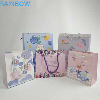 Newest Accepted Up to 10 Colors Available Custom Digital Printing Logo Printed Shopping Paper Bag Packaging