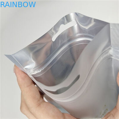 High Quality Custom Private Logo Three Side Seal Bags Easy Tear Line Packaging Bag With Window