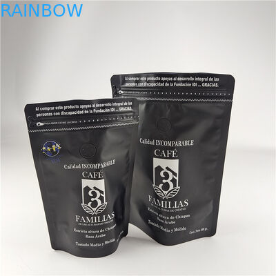 Matte Finish Food Grade Smell Proof Moisture Proof Laminated Aluminum Foil Zip Lock Bag Stand Up Pouch Coffee Bag
