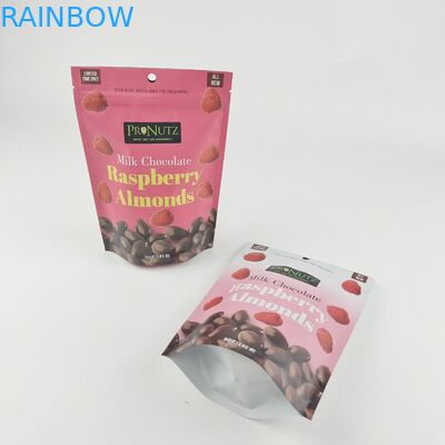 Customized Private Logo Zipper Plastic Stand Up Zip Lock Packaging Bag Packs Edibles Cookies