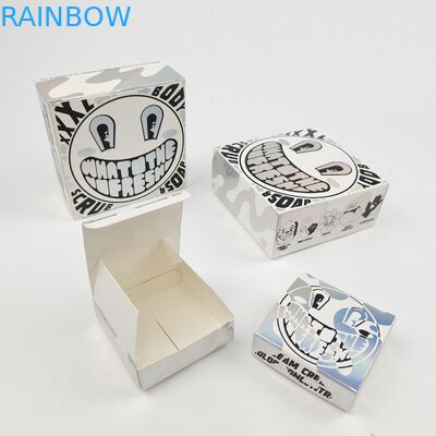 Custom Glossy UV Matt Film White Cardboard Paper Box 400g For Cosmetic Sample Argan Oil