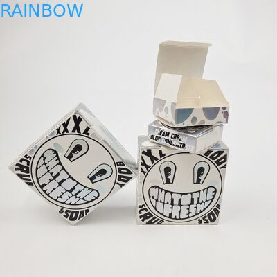 Custom Glossy UV Matt Film White Cardboard Paper Box 400g For Cosmetic Sample Argan Oil