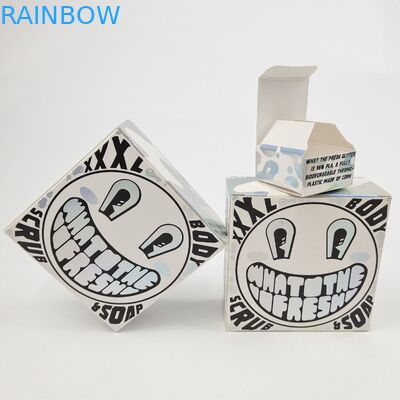 Custom Glossy UV Matt Film White Cardboard Paper Box 400g For Cosmetic Sample Argan Oil