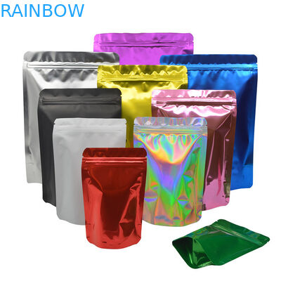 ISO Stand Up Zipper Pouch Moisture Proof Food Grade Plastic Packaging Bags