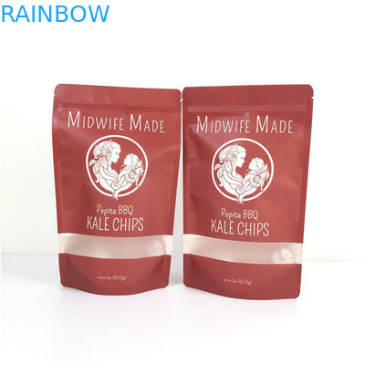 Food Packaging Flat Plastic Ziplock Bag Aluminum Foil Bags With Zipper