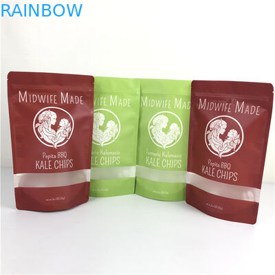 Food Packaging Flat Plastic Ziplock Bag Aluminum Foil Bags With Zipper