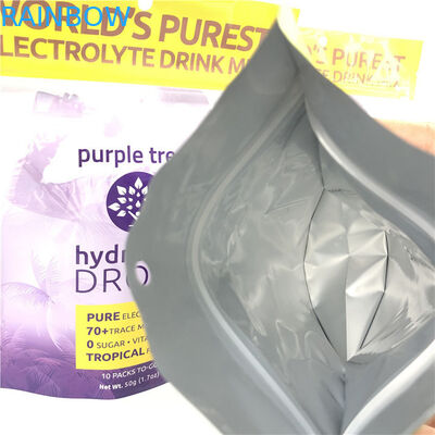 10 Colors Custom Matt Aluminum Foil Stand Up Pouch Ziplock Doypack Bag For Food