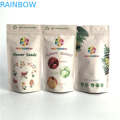 Custom Logo Printed Stand Up Zipper Pouch Resealable Plastic Food Seal Packaging