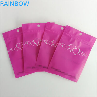 Easy Tear Line Three Side Sealed Mylar Packaging Bag With Zipper Accepted Up to 10 Colors Available