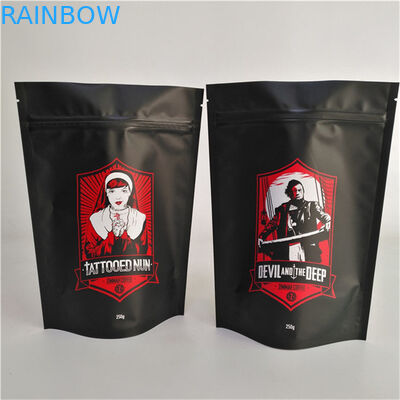 Customized Size Stand Up Pouch With Zipper Matt Finish Aluminum Foil Mylar Doypack