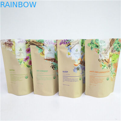 Custom Printed Stand Up Pouch with Food Grade Material Heat Seal and Customized Size