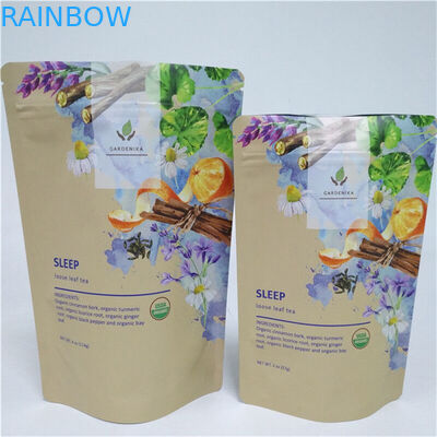 Custom Printed Stand Up Pouch with Food Grade Material Heat Seal and Customized Size