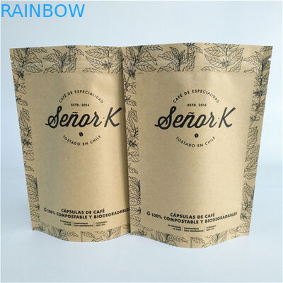Eco-Friendly and Safe Material Quality Assurance Kraft Paper Bag Custom Printing Biodegradable Paper Pouch