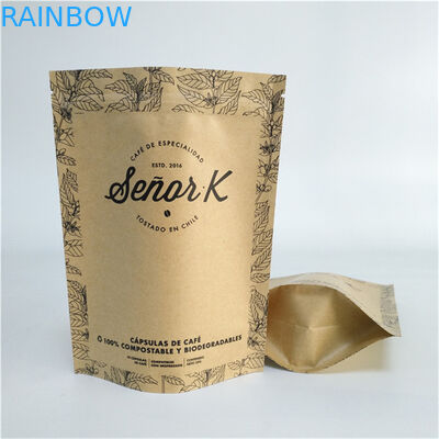 Eco-Friendly and Safe Material Quality Assurance Kraft Paper Bag Custom Printing Biodegradable Paper Pouch