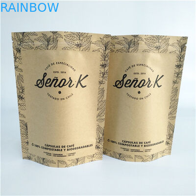 Eco-Friendly and Safe Material Quality Assurance Kraft Paper Bag Custom Printing Biodegradable Paper Pouch