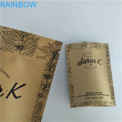 Eco-Friendly and Safe Material Quality Assurance Kraft Paper Bag Custom Printing Biodegradable Paper Pouch