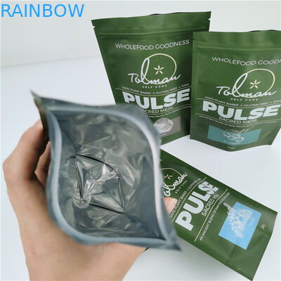 Food Packaging Material Matt Aluminum Foil 250g 1kg With  Pouch Stand Up Tea Bag Packaging