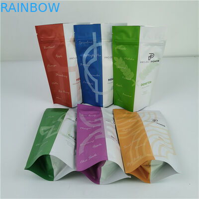 Resealable Plastic Food Seal Packaging Matt Finish Aluminum Foil Mylar Plastic Standing Pouch Customized Logo