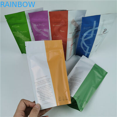 Resealable Plastic Food Seal Packaging Matt Finish Aluminum Foil Mylar Plastic Standing Pouch Customized Logo