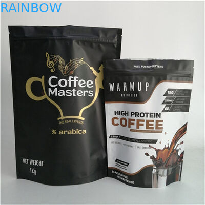 Best Selling Food Grade Smell Proof Matt Film VMPET 250g 500g Coffee Stand Up Pouch 120microns