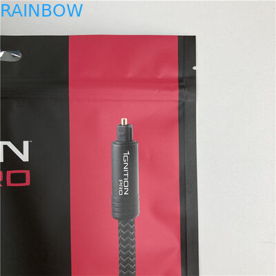 Three Side Sealed Mylar Packaging Bag Flat Pouch With Zipper Accepted Up to 10 Colors Available