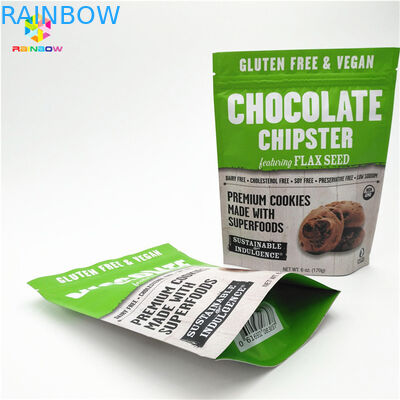 Food Packaging Bag Smooth Smell Proof Moisture Proof Aluminium PE Material For Snack Packaging