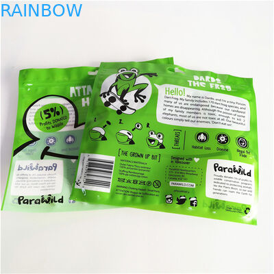 Resealable Moisture Proof Three Side Sealed Flat Packaging Plastic Pouch Bag