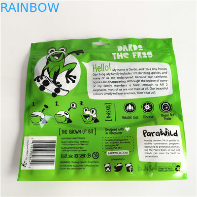 Environmental Friendly Leak Proof Three Side Sealed Mylar Packaging Bag With Zipper
