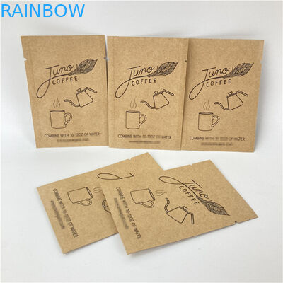 Three Side Sealed Mylar Kraft Paper Bag Custom Printing Biodegradable Paper Pouch