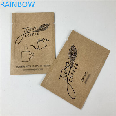Three Side Sealed Mylar Kraft Paper Bag Custom Printing Biodegradable Paper Pouch