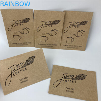Three Side Sealed Mylar Kraft Paper Bag Custom Printing Biodegradable Paper Pouch