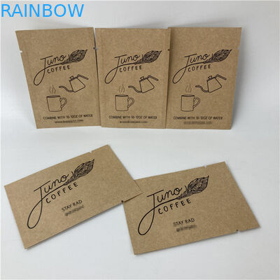 Three Side Sealed Mylar Kraft Paper Bag Custom Printing Biodegradable Paper Pouch
