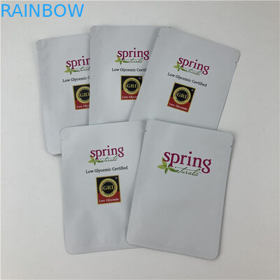 Leak Proof Three Side Sealed Mylar Packaging Bag With Zipper Customized Size Design