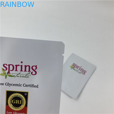 Leak Proof Three Side Sealed Mylar Packaging Bag With Zipper Customized Size Design