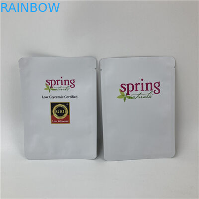 Leak Proof Three Side Sealed Mylar Packaging Bag With Zipper Customized Size Design