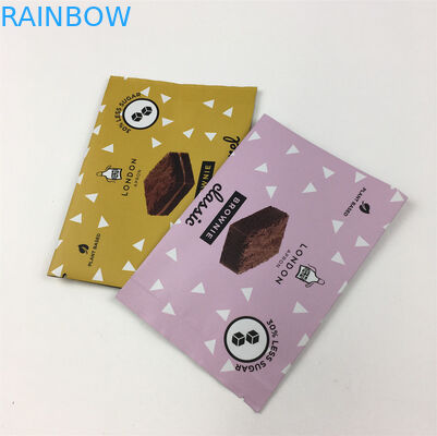 Moisture Proof 200g Back Side Seal Bags Cookies Chocolate Tear Notch Bags