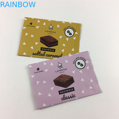 Moisture Proof 200g Back Side Seal Bags Cookies Chocolate Tear Notch Bags