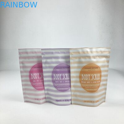 Custom Printed Bath Salts Body Scrub Stand Up Pouch Aluminium Foil bags