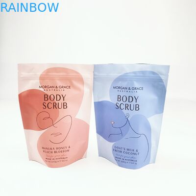 Custom Printed Bath Salts Body Scrub Stand Up Pouch Aluminium Foil bags
