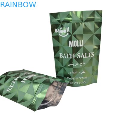 Stand Up Plastic Packaging For Body Scrub Pouch Bath Salt Natural Soak Mylar Bags With Zipper