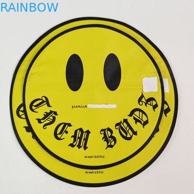 Irregular 3.5g 7g Mylar Bags With Zipper Inside Printing Aluminum Foil Smell Proof Edible Plastic Sachet